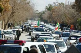 مراسم یوم الله ۲۲ بهمن ماه به صورت رژه موتوری و ماشینی برگزار شد