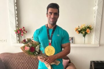 ورزشکار استهبان فاتح مدال طلای مسابقات جایزه بزرگ پرورش اندام بینوس کلاسیک دبی